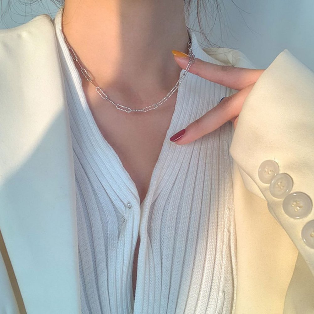 #NEW 925 Sterling Silver Shiny Link Chain Necklace - Picture 2 of 10